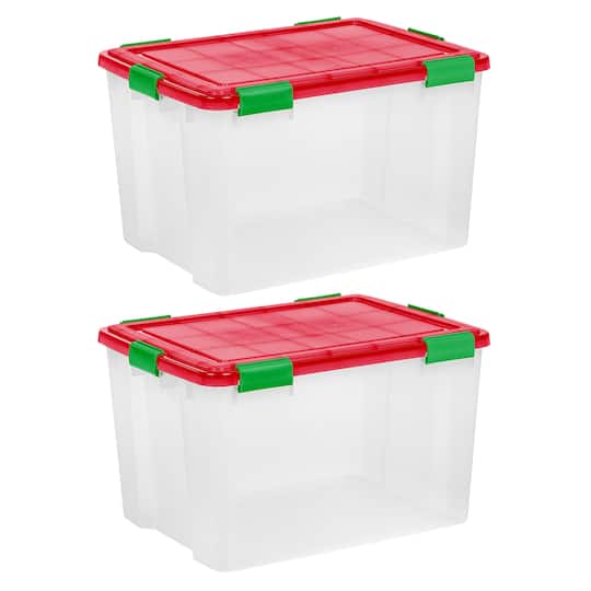 58 Quart Red And Green Sterilite Containers Red Green Sterilite